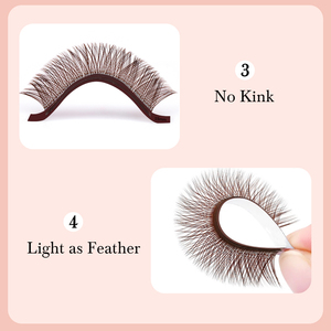 Contrassegno privato a forma di trifoglio a forma di trifoglio a forma di 3D 4D 5D fata <span class=keywords><strong>ciglia</strong></span> marrone scuro YY frusta vassoio per <span class=keywords><strong>extension</strong></span> per <span class=keywords><strong>ciglia</strong></span> prodotto - Product Image 4