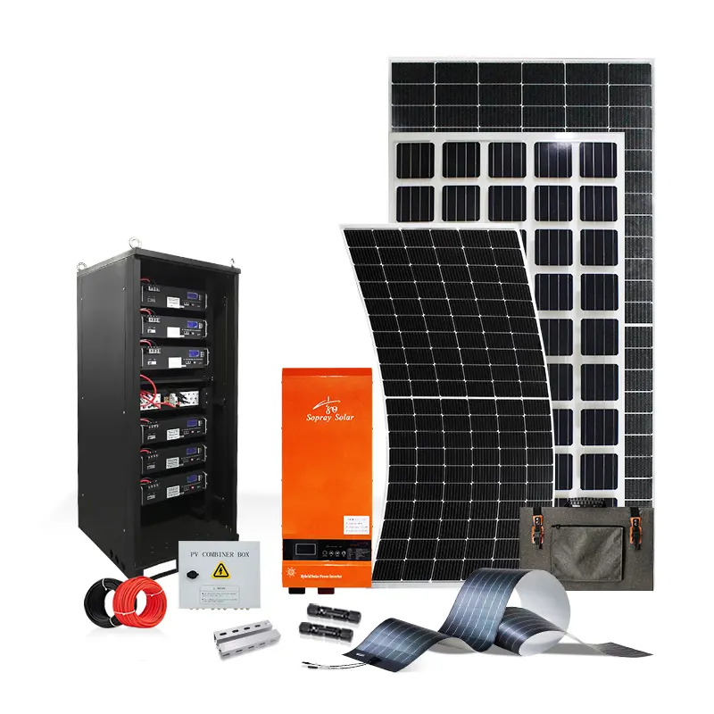 Sistema di batterie di accumulo di energia solare di fabbrica da 20 anni sistema di moduli fotovoltaici fotovoltaici