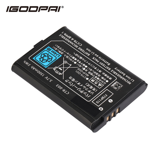 CTR-003 3.7V Console Battery Built-in 1300mAh for 3DS Lithium Battery Game Accessories