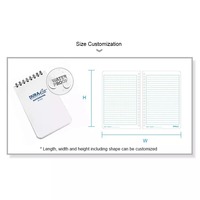 Carnet à spirales en PVC imperméable à feuilles mobiles avec 50 feuilles, impression numérique