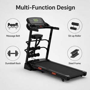 Steel Material Intelligent Foldable Portable Fitness LED Display 1HP Motor 1-12km/h Speed Semi Commercial - Product Image 1