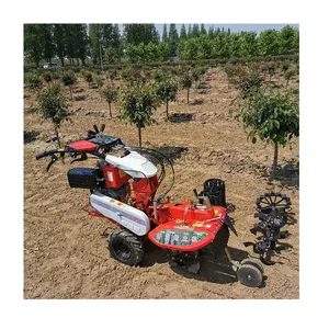 rotary cultivator Ginger potatoes taro cabbage carrots cultivation Furrow and ridge diesel farm management machine