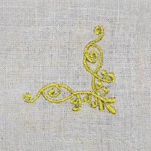 Elegant Floral Embroidered 100% Linen Handmade Square Napkins Custom Designed for Modern Wedding Cocktail Home Decor & Parties - Product Image 2