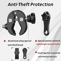 Porte-bouteille pour vélo/moto Kewig SHJ-3 avec pince antivol, porte-boissons réglable de grande taille, adapté aux motos/vélos/trottinettes