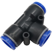4mm 6mm/8mm/10mm/12mm Système de brumisation pour pulvérisateur d'eau de jardin Air Pneumatique Push Connect Tee Connector Fitting Garden Pipe Fittings"