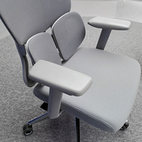 Chaise de bureau ergonomique multifonctionnelle en maille Boss avec support lombaire, repose-pieds et accoudoirs 4D - Idéale pour le bureau à domicile et la chambre