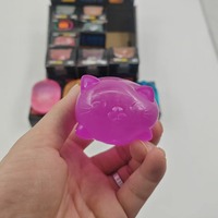 Jouet anti-stress Kawaii en forme de chat en cristal, super doux en matériau maltose, avec boîte de présentation, mignon pour soulager le stress des enfants et des adultes