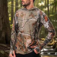 Chemise à capuche pour homme à manches longues, personnalisée, UPF50+, respirante, effet rafraîchissant, pour la pêche en plein air, la chasse, protection solaire
