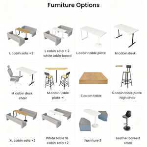 Cabina Insonorizada Interior Moderna, Cabina Telefónica Privada Pequeña de Aluminio para Oficina - Product Image 6
