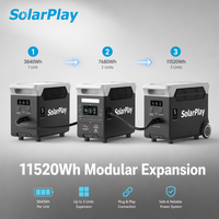Station d'alimentation solaire domestique portable Solarplay Q3600 PRO Master Unit 3600W 3840Wh avec batterie Lifepo4