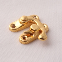 Usine en gros couleur or pas cher petit métal boîte à bijoux en bois matériel de serrure pour boîte à accessoires