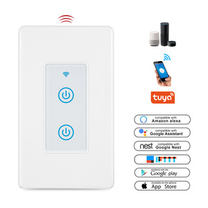Interruptor Inteligente WiFi LEDEAST DS-123-2, Interruptor de Pared Táctil de 2 Canales, Compatible con <span class=keywords><strong>Alexa</strong></span>, <span class=keywords><strong>Asistente</strong></span> de Google e IFTTT - Product Image 1