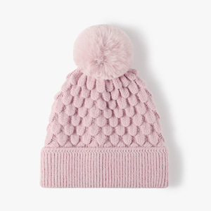 2024 High Quality Custom Logo Women Winter Cable Knit <strong>Beanie</strong> Soft Warm Hat Ski <strong>Pom</strong> <strong>Beanie</strong> for Women Knitted <strong>Pom</strong> <strong>Pom</strong> <strong>Beanie</strong> Hat - Product Image 3