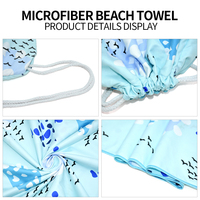 Serviette de plage à séchage rapide avec imprimé personnalisé et design champignon amusant pour les voyages de relaxation au bord de la piscine