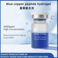 Sérum Hydrogel Éclaircissant Visage au Cuivre Bleu 4000ppm avec Acide Hyaluronique 30ml Réparateur & Anti-Âge Hydratant OEM/ODM