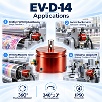 Capteur de déplacement angulaire EV-D-14 340 °   ±0,5% IP50 pour Sakae FCP22 Vishay 534 Bourns 6537/6538 Novotechnik RSC Alps RDC50