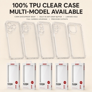 เคสโทรศัพท์ TPU ใสแบบยืดหยุ่นสำหรับ 17 16 15 <span class=keywords><strong>Pro</strong></span> <span class=keywords><strong>Max</strong></span> ดีไซน์เรียบง่ายทันสมัย ป้องกันแรงกระแทก ทนทานต่อการตกหล่น ตัดเย็บได้แม่นยำ - Product Image 1