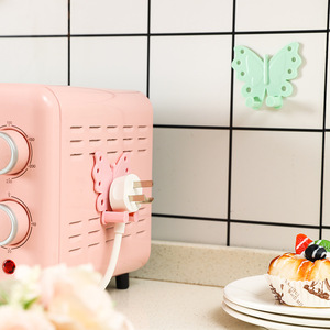Butterfly Shape Plastic Wall Mount Hook For Cable Management Bathroom Use - Product Image 2