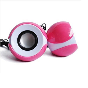 ลำโพงพกพา สีชมพู ใช้พลังงานจาก USB กำลังขับ 5 วัตต์ สำหรับใช้กับแล็ปท็อป คอมพิวเตอร์ตั้งโต๊ะ - Product Image 1