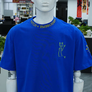 Camisetas de Hombre de Alta Calidad, 305G, 100% Algodón Chenille, Talla Grande, Bordado Personalizado, Camiseta Blanca para Hombre - Product Image 1