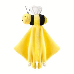 Doudou Abeille pour Bébés, Couverture de Sécurité Douce, Jouet Réconfortant, Couverture en Peluche - Product Image 1