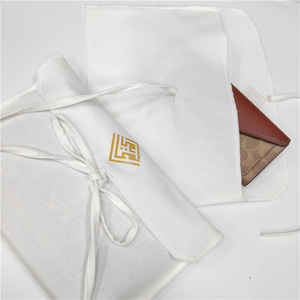 Eco Friendly Cotton <b>Envelope</b> Handbags Cloth Dust Packaging Pouch With Flap Custom Logo Printed <b>Gift</b> Packing Cotton Canvas Pouch - Product Image 2