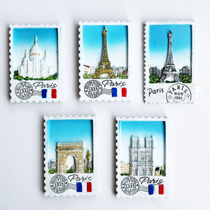 Magnete Souvenir da viaggio Stereo creativo francese punto di riferimento <span class=keywords><strong>parigi</strong></span> promozionale con messaggio adesivo magnete frigo - Product Image 1