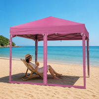 Tente de camping à double couche toutes saisons avec cadre en acier à montage rapide, parois latérales imperméables et résistantes au vent, piquets robustes et auvent pare-soleil.