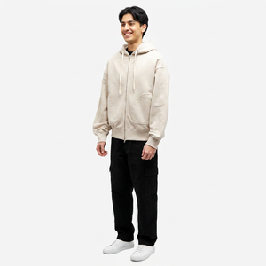 Nouveau design Sweats à capuche pour hommes Oversize Double Zip Sweats à capuche fonctionnels Streetwear Heavyweight Blank Zip Hoodies pour hommes - Product Image 1