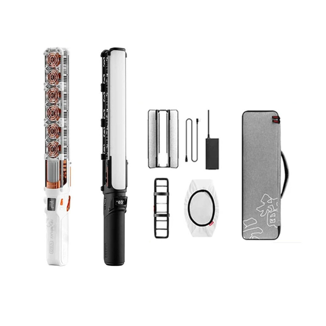 ZHIYUN FIVERAY V60 60W LED Video Stick Light,2700 6500K CCT Handheld Photography Light with Knob Control and LED Display Screen