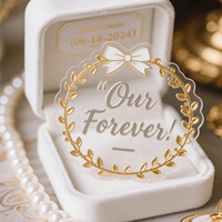 ROOGO Personnalisé Acrylique Cercle Anniversaire De Mariage Médaille Décoration Conception Unique Transparent Éternel pour Amour Réfrigérateur Plastique