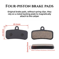 Frein à disque mécanique NUTT MTB 4 pistons à commande par câble, étrier de frein à double action pour accessoires de vélo VTT ATX XTC
