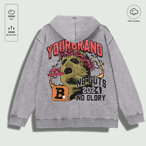 ผ้าฝ้าย100% ล้างแล้ว "yourbrand NO <span class=keywords><strong>guts</strong></span> NO <span class=keywords><strong>GLORY</strong></span> Mask" เสื้อฮู้ดกราฟิกหลายสี - Product Image 5