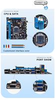 Vente en gros carte mère de jeu H81 LGA 1150 prises nouvelles cartes mères CPU DDR3 RAM HDD carte principale pour PC/boîtier de cartes graphiques