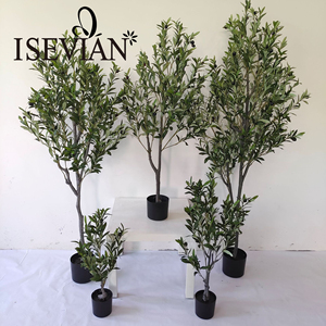 ISEVIAN-Árbol de olivo <span class=keywords><strong>Artificial</strong></span> grande para interior, plantas verdes en maceta, decoración para exteriores - Product Image 5