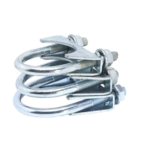 Collier de serrage métrique pour tuyau d'échappement en acier au carbone galvanisé, compatible OEM, pour fixation droite