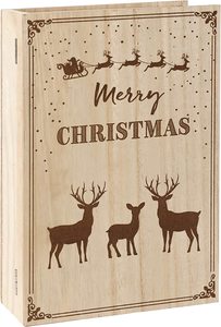 Caja de sellado magnético con calendario navideño de 24 días personalizado Logotipo de madera en relieve papel de materiales reciclados - Product Image 3