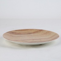 Houten print melamine schaal 10 inch duurzame fruitbord modern design picknickgebruik