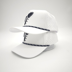Tactical Performance 5 Panel Golf <b>Cap</b> Custom Embroidery Logo Low MOQ OEM Laser Perforated <b>Quick</b> <b>Dry</b> Waterproof Athletic Headwear - Product Image 2