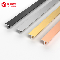 Accessoires pour carrelage, profil en aluminium, forme de bordure de carrelage, alliage d'aluminium, type T, bande de bordure de carrelage mural