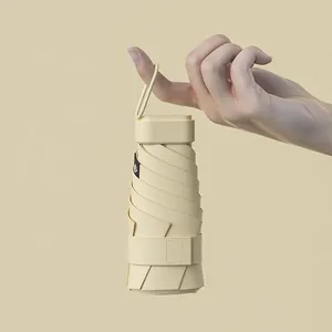 Nouveau Parapluie Pliant Manuel Ultra-Léger Moderne 2026 en Pongee avec Poignée Oblongue, Mini Parapluie de Voyage pour Adultes, Emballage Cadeau - Product Image 2
