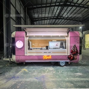 Camión de Comida Móvil Curvo Moderno Personalizado Usado con Luz <span class=keywords><strong>LED</strong></span> para Café, Panadería, Postres y Snacks - <span class=keywords><strong>Remolque</strong></span> Multifunción - Product Image 2