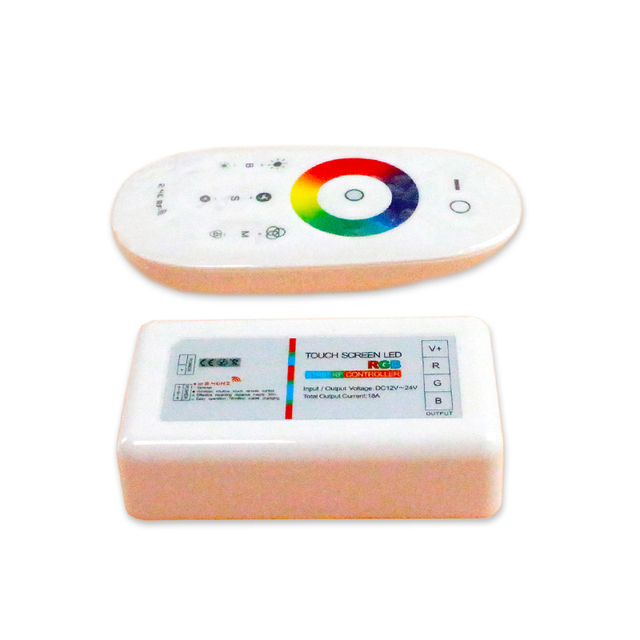 2.4g Rf Rgb Led Controller Dc12-24v 6a Rohs Touch Screen Remote LED RGB Strip RF Control Pwm 12v 24v LED Strip Light Controller