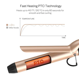 De alta calidad profesional salón infrarrojo cerámica barril tenaza varita LCD de la onda de <span class=keywords><strong>agua</strong></span> rosa púrpura giratorio <span class=keywords><strong>rizador</strong></span> de pelo - Product Image 4