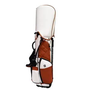 Flora Manufacturer price Supper Light Custom LOGO Nylon Colorblock Golf Stand Bag