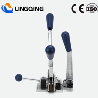 Outil de sanglage manuel S19 à roulement pour bande plastique PP 19 mm, scelleuse portative à boucle métallique pour emballage de cartons et palettes