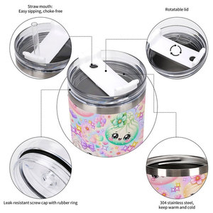 2026 Nieuwe 40oz Schattige Squishy Speelgoed Dumplings Stoombrood Print Geïsoleerde Tumbler Reismok Fles Autobeker Met Handvat Rietje Deksel - Product Image 3
