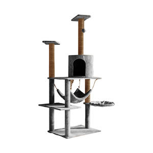 Árbol para Gatos de Madera de Lujo, <span class=keywords><strong>Torre</strong></span> de 135 cm, Diseño de una Pieza con Nido para Gatos, Venta al por Mayor de Fábrica para Gatos de Interior - Product Image 5