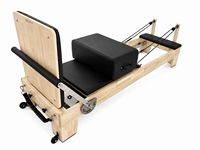 Máquina de Pilates Reformer con Marco de Madera de Roble, Diseño Ergonómico, para Fisioterapia y Cuidado Corporal, Resistente y de Grado Comercial