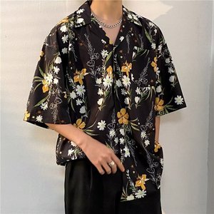 Chemise Hawaïenne Tendance <span class=keywords><strong>pour</strong></span> <span class=keywords><strong>Homme</strong></span> à Manches Courtes en Tissu Glacé, Motif Floral Baroque, Idéale <span class=keywords><strong>pour</strong></span> les Vacances – Nouveauté Dropshipping - Product Image 5